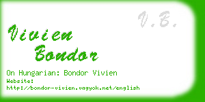 vivien bondor business card